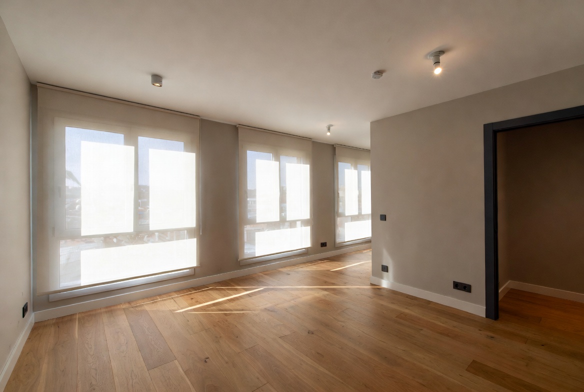 Piso vacío después de vaciado gratuito en Madrid