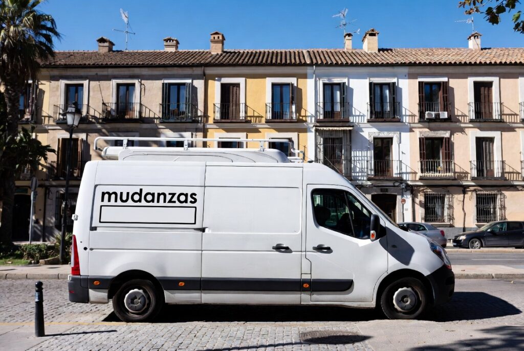 Furgoneta tras vaciado de pisos para vender