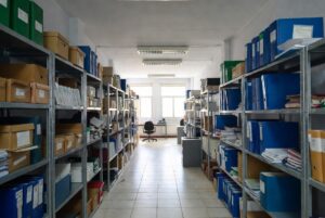 Interior de oficina en proceso de vaciado