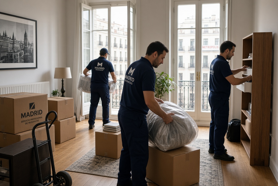 Equipo de empresa de vaciado de pisos trabajando