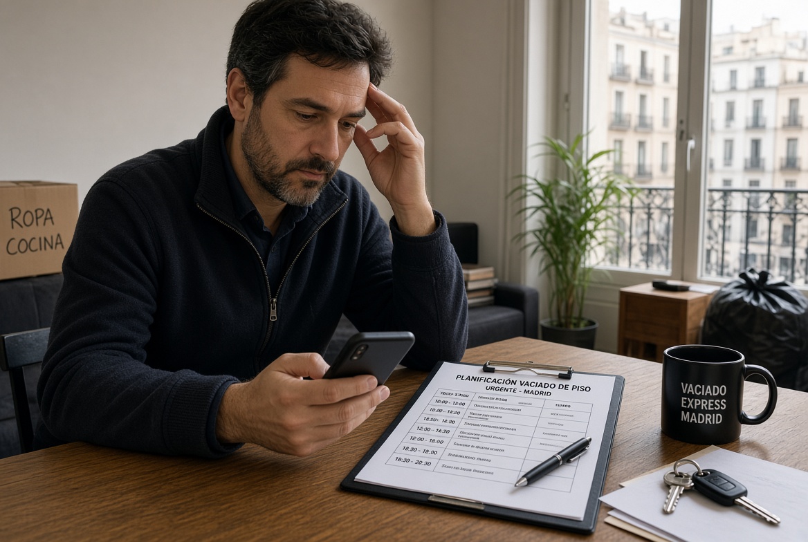 Organización de un vaciado de pisos urgente