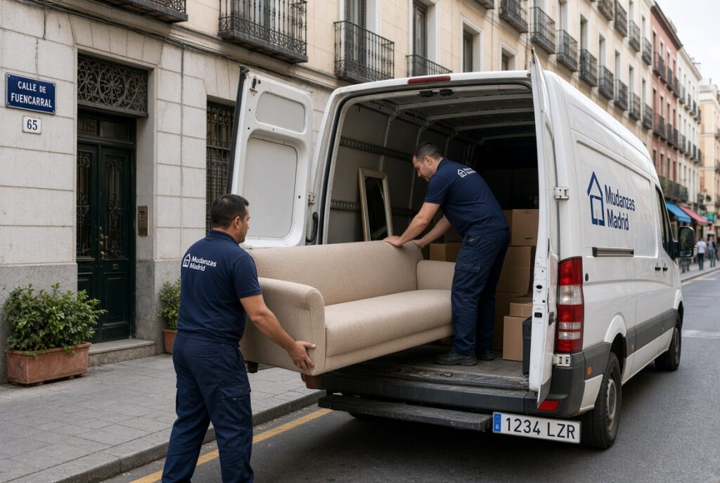 Equipo realizando vaciado de piso en Madrid