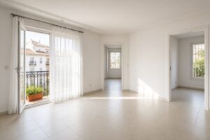 Piso heredado vacío y limpio tras el vaciado